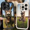Phone Case for iPhone 17 Air 16E 15 16 Pro Max Funny Donkey Animal Cover 14 Plus 13 12 Mini Soft Shell Silicone Fundas