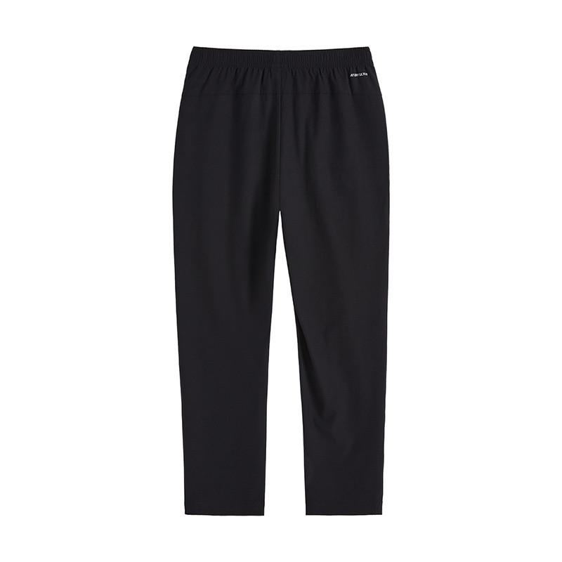 Li-Ning Simple Mid-Waist Breathable Versatile Drawstring Knitted Sports Pants Women pants Black AYKV834-1