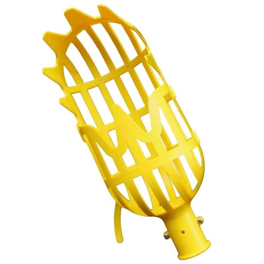 Creative Agricultural Fruit Picker Head High-altitude Plastic Fruit Picker Yellow Fruit Picking Tool Orchard