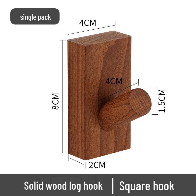 Gancio Cilindrico in Legno di Faggio Nordico per Cappotti e Cappelli - Design Senza Fori per Porte, Ingressi, Bagni e Cucine