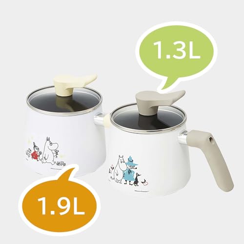 Skater ANMP2-A Multi-Pot, 1.9L, for Gas Stoves, 7-in-1 All-Purpose Pot, Rice Cooker, Milk Pan, Deep Fryer, Saucepan, Moomin Design