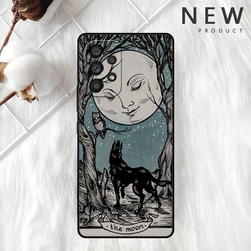 Moon Tarot Mystery Totem Case For Samsung Galaxy A54 A52 A14 5G A53 A12 A13 A71 A23 A34 A33 A21s Phone Cover