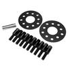 2PCS 5mm 5x100 5x112 Hub Centric Wheel Spacer Kit with Bolt Replacement for A3 A4 A5 A6 A8 1997‑2008 Black