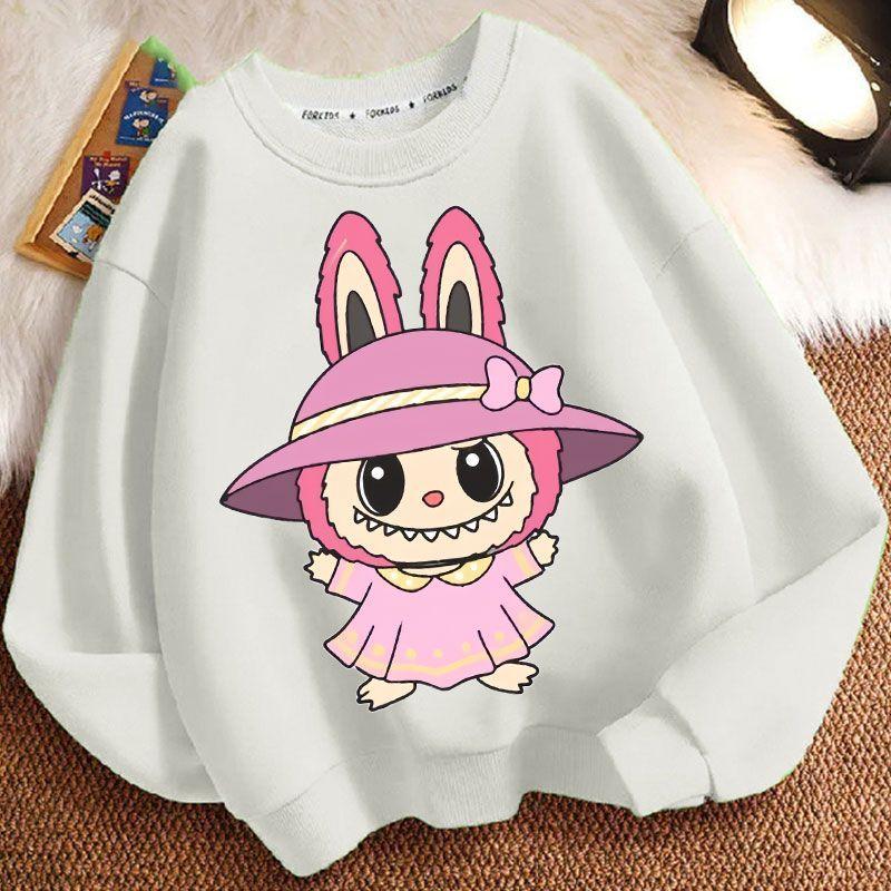 Children's Round-neck Hoodie, Long-sleeved, Fashionable and Loose Coat for Boys and Girls In Spring and Autumn