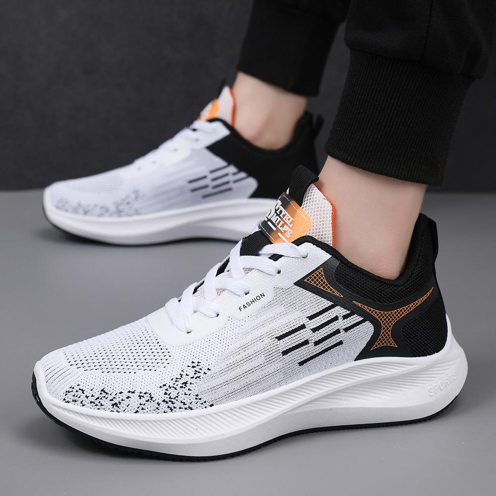 Herrenschuhe 2023 Neue Sommersportschuhe Bequeme atmungsaktive Plattform Modeschuhe Fliegende gewebte Herrenschuhe Herren-Freizeitschuhe