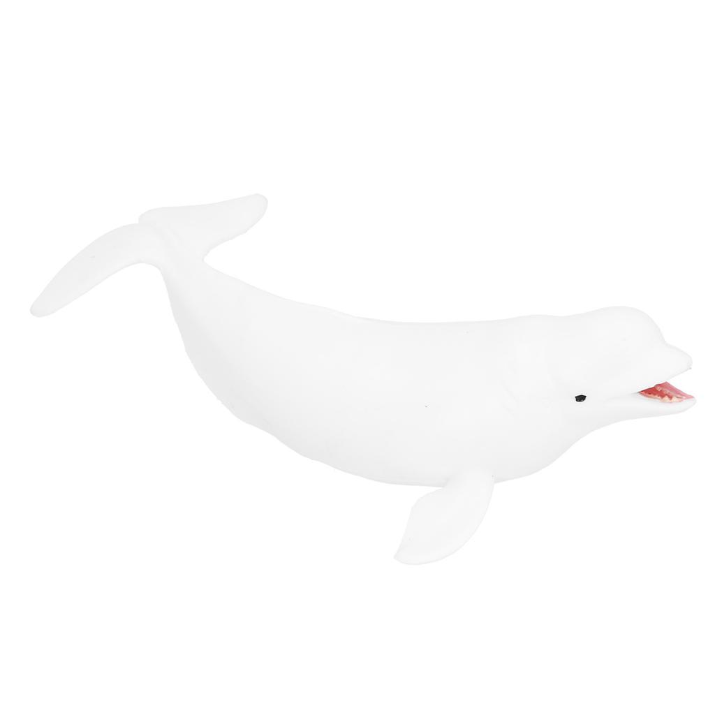 Figurines Réalistes d'Animaux Marins Baleine Blanche Modèle Figurines Éducatives d'Animaux Marins Mignons