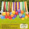 2026 Children's Day Graduation School Decoration: Rainbow Balloon & Ribbon Setup for Outdoor Classroom Camping Atmosphere