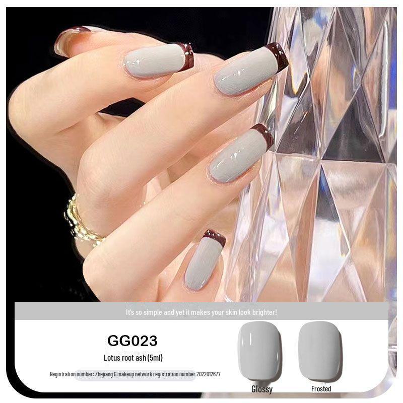 Platinum Haifei Nude Ice Gel Nail Polish - Trendy Transparent Nude from Xiaohongshu