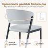 Set of 2 Modern Dining Chairs with Metal Frame, Upholstered Seat and Backrest – Sturdy