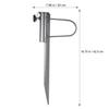 2 Pcs Sun Umbrella Plug Base Stands Pole Holders Beach Anchor Steel Sand Stakes Fixators