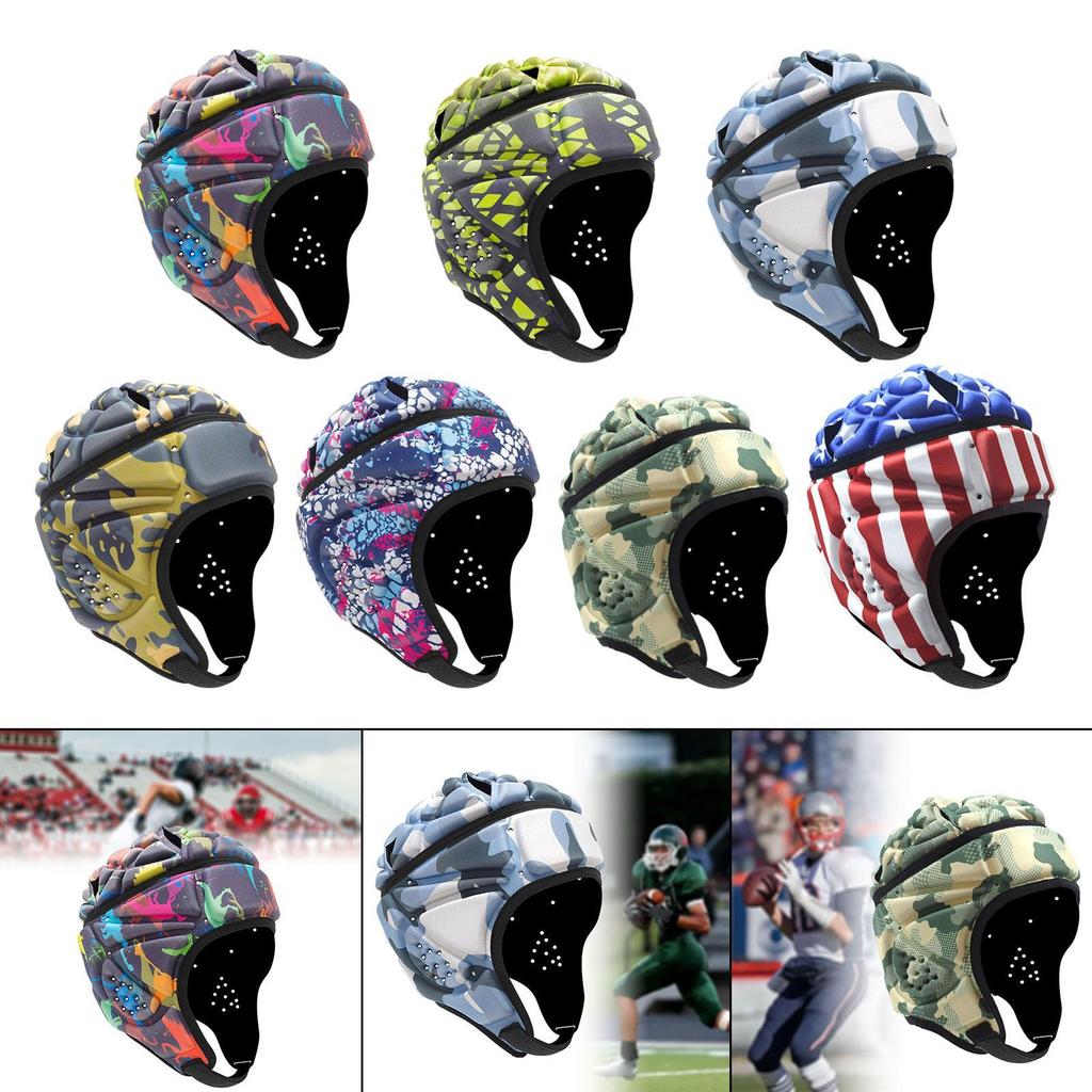 Rugby Helmet Ultralight Adjustable Protective Gear Protective Cap Headgear for Flag Football Sports Baseball Playing Training