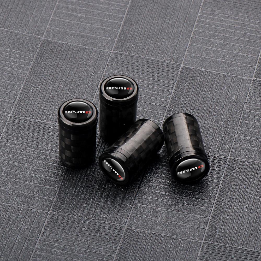 ABP3 4pcs Car Style Wheel Tire Carbon Fiber Metal Valve Cover Tire Dust Cover For Nissan Nismo X-Trail Qashqai Micra Patrol Maxima