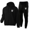 Directly from the Manufacturer Autumn and Winter Men's Casual Hooded Suit Men's Trend Fleece Sweater Sweatpants Sports Men's Two-piece Set