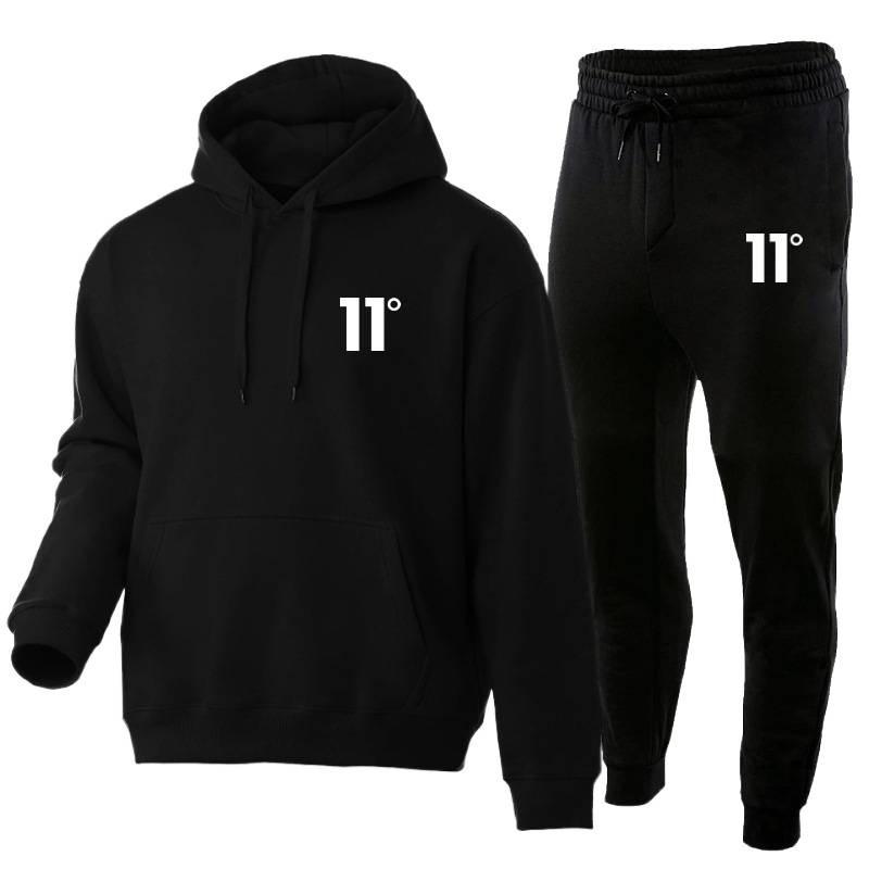 Directly from the Manufacturer Autumn and Winter Men's Casual Hooded Suit Men's Trend Fleece Sweater Sweatpants Sports Men's Two-piece Set