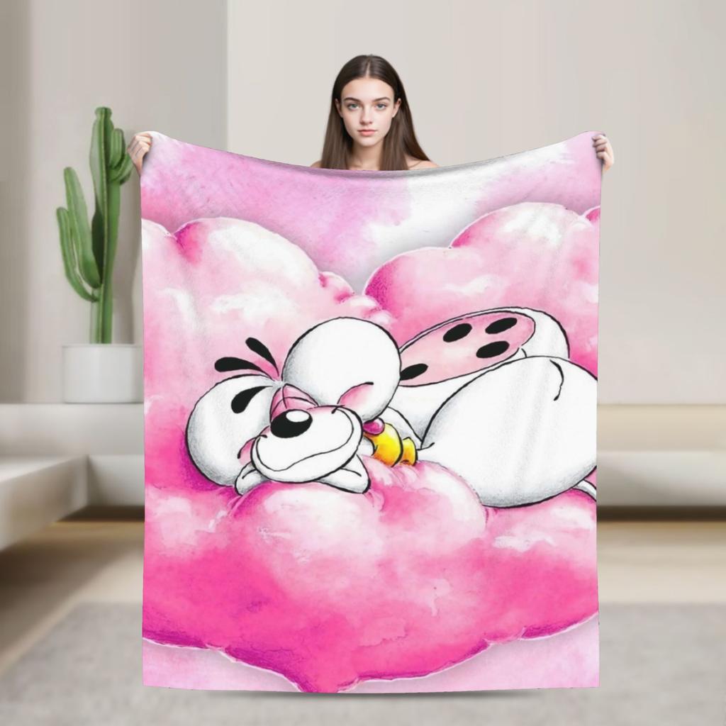 Cute Mouse Diddl Plush Blankets Children Flannel Throw Blanket For Home Decor Warm Design Quality Bedspread Birthday Gift