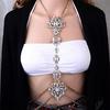 Luxury   Gem Pendant Harness Body Chain Necklace Bikini Jewelry
