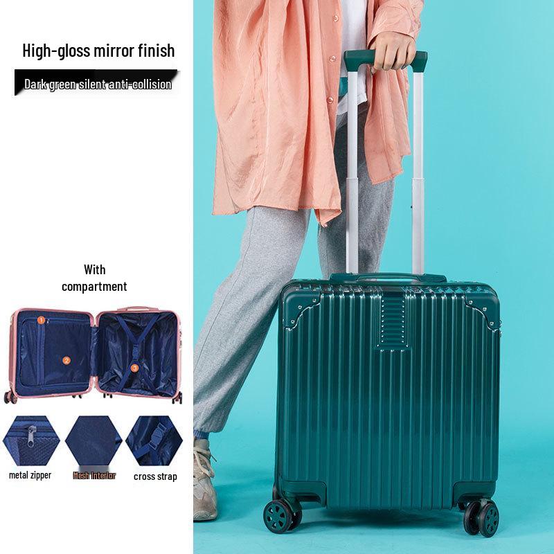 Lightweight Mini Trolley Suitcase with Combination Lock, 18-20 Inch - Ideal for Students and Kids.