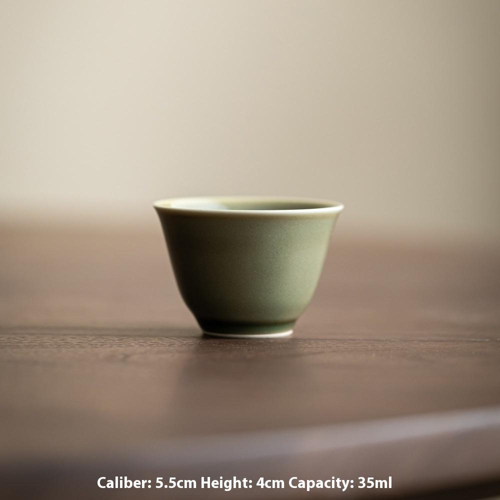 

Antique Yue Kiln Celadon Four-leaf Clover Small Teacup Retro Chinese Home Tea Cup Tea Set Mug 200ml