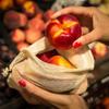 3Pcs/set Reusable Mesh Produce Bags Premium Polyester Washable Mesh Bags for Vegetables Fruits Toys