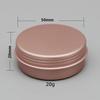 1/11/11/11/11/11/61g Rose Gold Round Empty Aluminum Box Lids Silvery Tin Cans Round Metal Box Empty Ceam Jar Cosmetic Containers