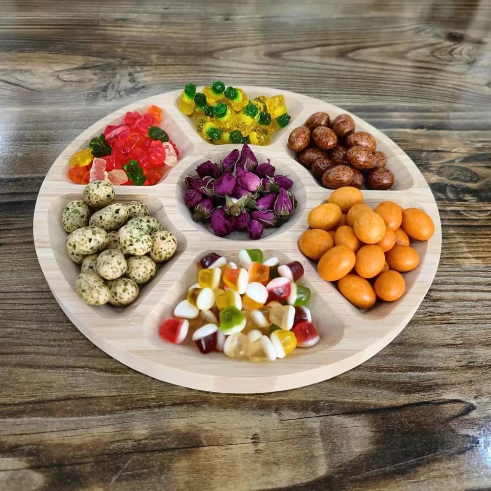 Thickened Tea Tray Bamboos Tea Platter Light‑weight Fruit Dish Table Top Decoration