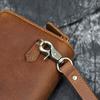 Men'S Crazy Horse Leather Long Wallet Genuine Leather Double Zipper Wallet Double Layer Wallet Men'S Crazy Horse Leather Clutch 1009