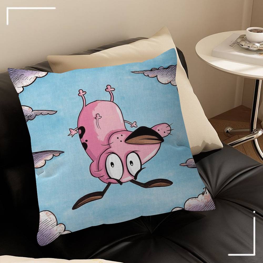 Movie C-Courage Cowardly Dog   Cushion Cover Car Throw Pillow Case For Sofa Car Christmas Gift 40x40cm 45x45cm