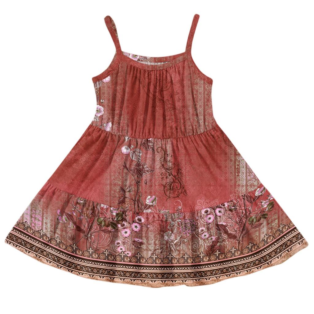 Children's Summer Casual Fashion Round Neck Sleeveless Dress
