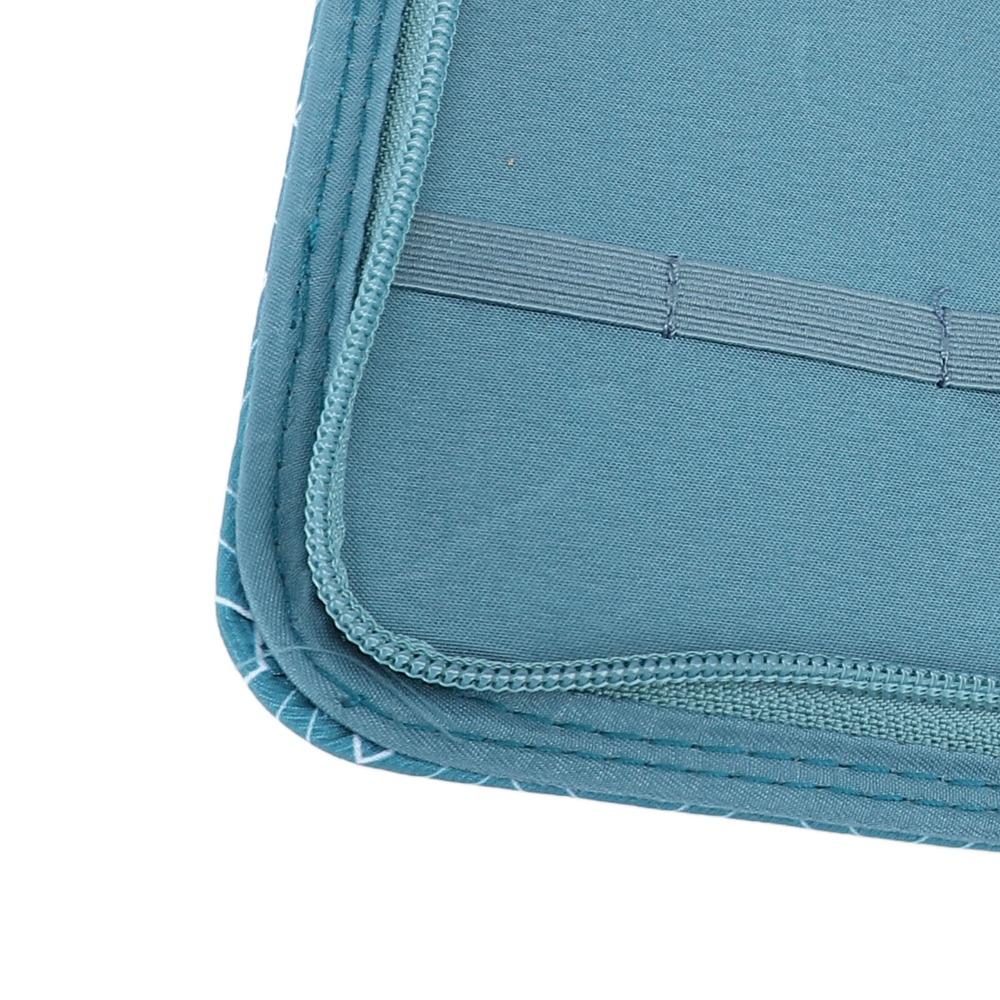 Rhombus Lattice Pattern Knitting Needle Case Oxford Fabric Storage Organizer Bag Airport Travel