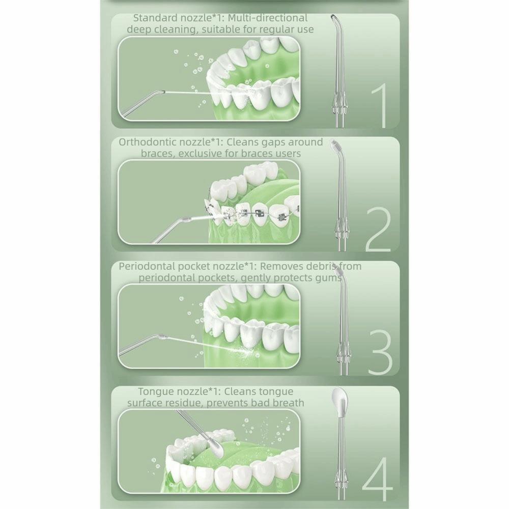 3 Modes Dental Water Flosser 5 Jet Tip Water Jet Floss Electric Dental Cleaner Braces Care