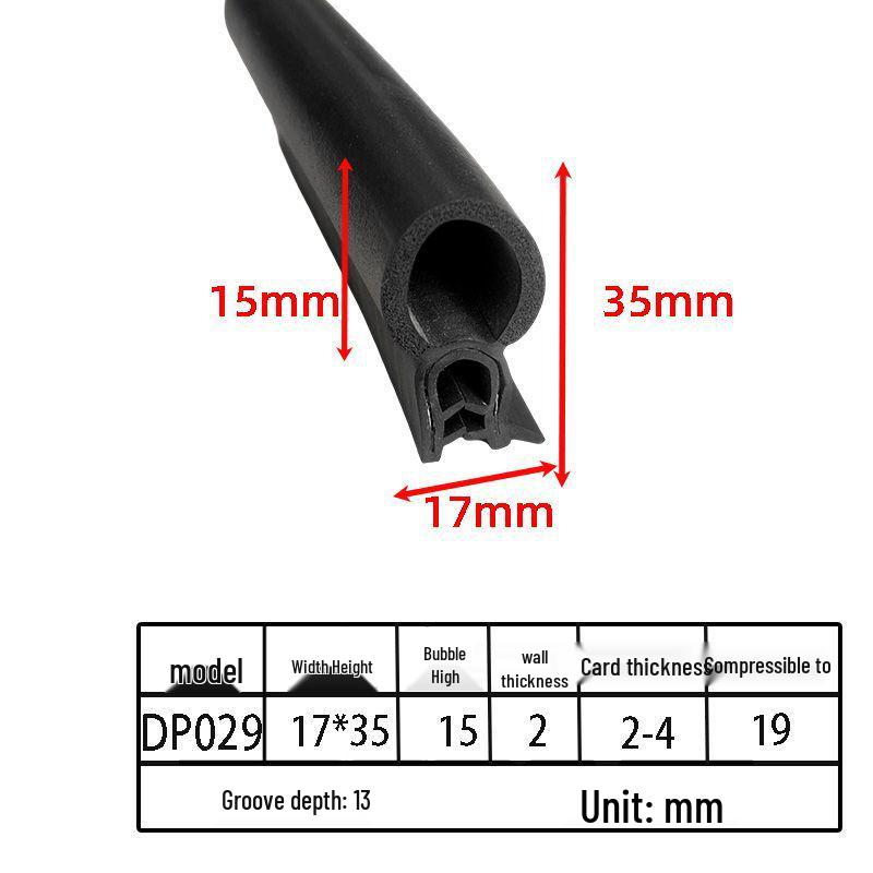 Customizable EPDM U-Shaped Rubber Sealing Strip for Electrical Cabinets and Car Doors