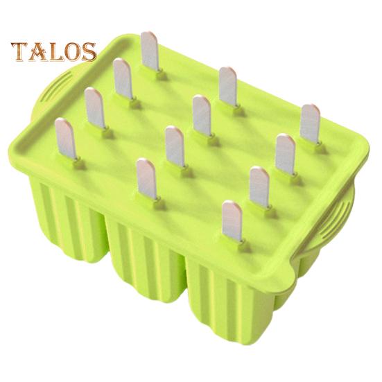 

Силиконовый эскимо Mode 12 сеток Домашние угощения Многоразовая форма Легкое извлечение Сок Молоко Удержание Мороженое Mode зелёный