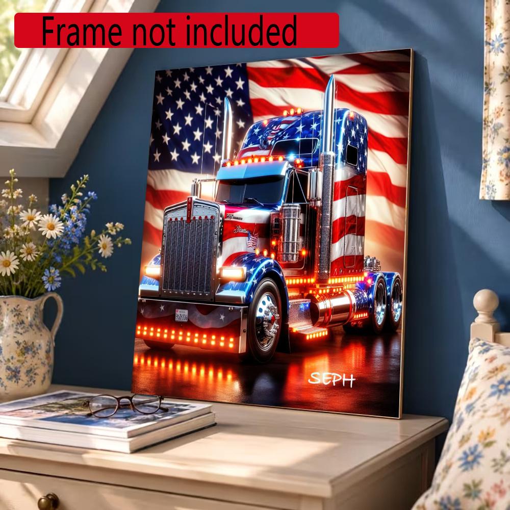 Kenworth 5D Diamond Painting Round Diamond Rhinestones Mosaic Diamond Embroidery Wall Paintings Rhinestones Gift Frameless