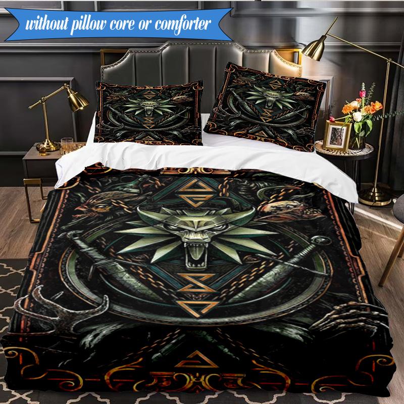 wizard dragon 3pcs K-pop music group Bedding set,Ideal for Bedroom, Dormitory,Including Duvet Cover And 2pcs Pillowcases,Fan gifts