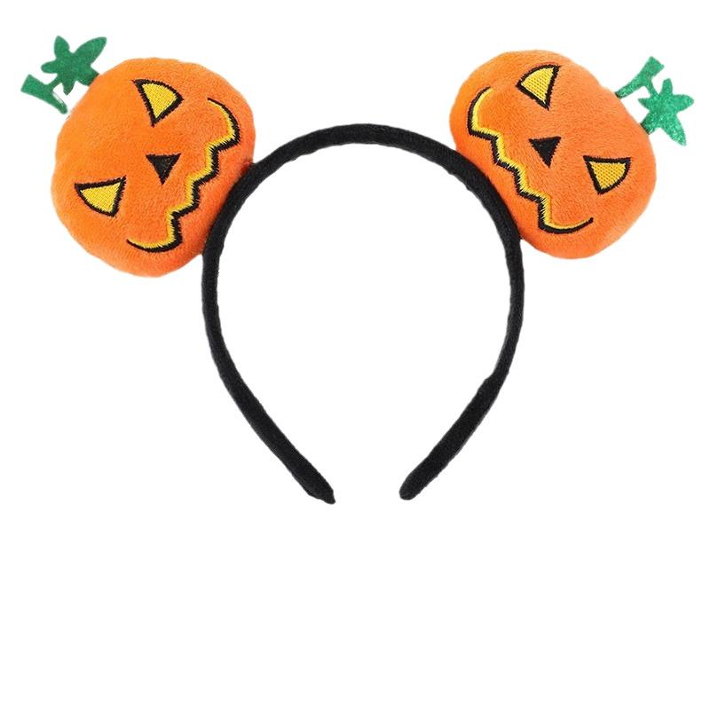 Bandeau Citrouille d'Halloween Accessoire de Costume Festif Mignonne Poupée Cartoon Bandeau pour Cheveux Style Sombre Tendance Personnalité Couvre-chef Unisexe