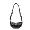Crossbody Bag Rivets PU Dumplings Bag Small Pack Punk Style Handbags Croissant Shoulder Bag  Lady