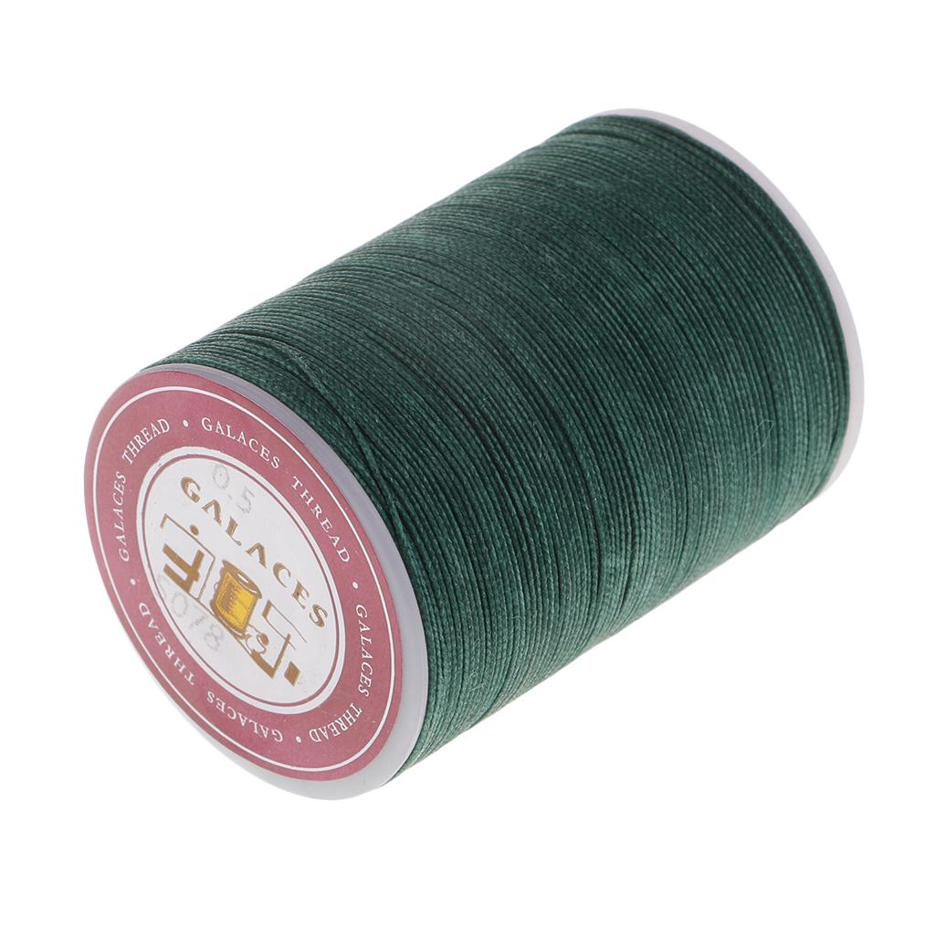 Round Waxed Polyester Thread 0.5mm Hand Sewing Cord for Leather Crafting Shoe Bag Carpet Repair Accessories