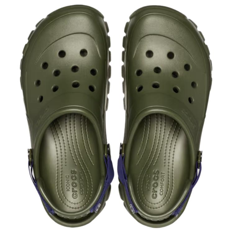 Crocs Polyester Casual Simple Clogs Unisex Footwear Green 202651-3C7