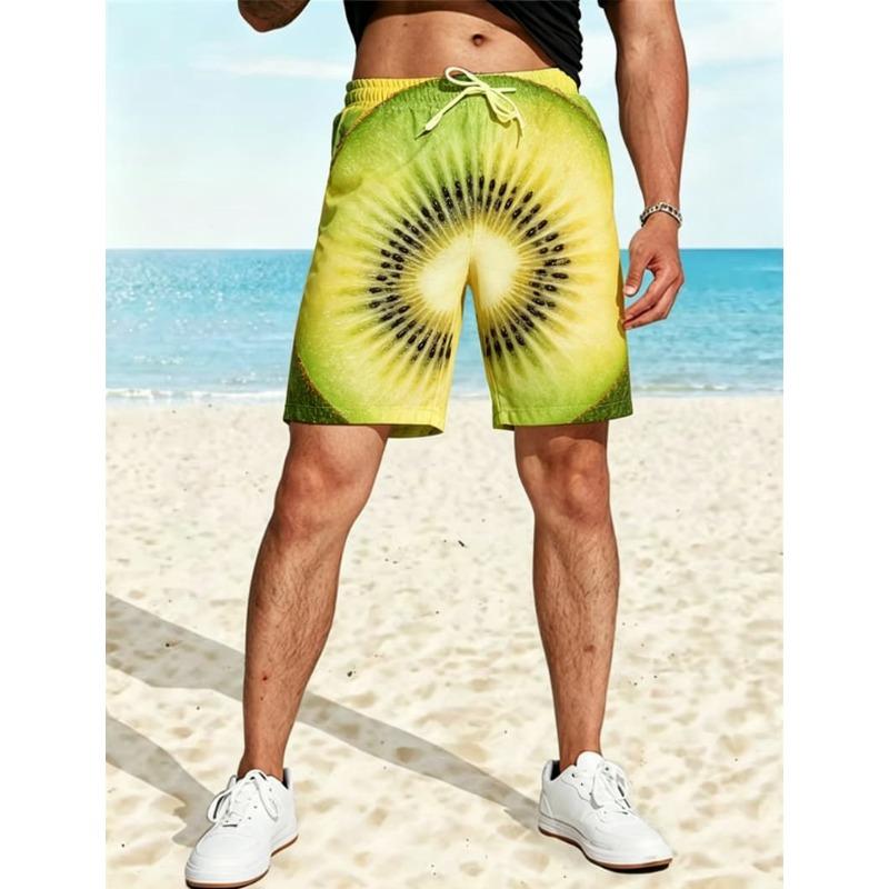 Summer Vacation Men's Beach Shorts 3D Printed Fruit Pattern Sports Shorts New Design Shorts Personalized Clothing