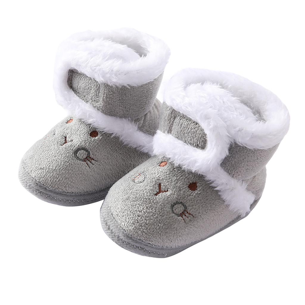 Kleinkinder Neugeborenes Baby Schnee Aufdruck Weiche Sohle Stiefel Prewalker Warme Schuhe
