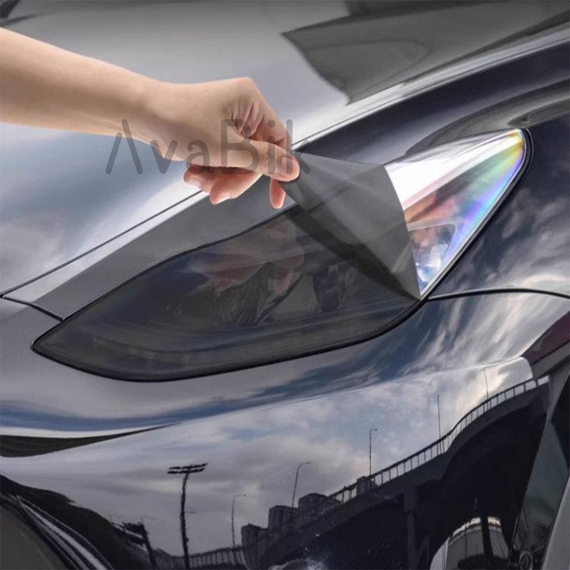 PPF Headlight & Taillight Film For Tesla Model 3 2016- Black Transparent Anti-scratch Self-healing TPU Protection Stickers