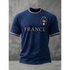 France Style T-Shirt Men Women 3D Print Textured Graphic Top Short Sleeve Casual Streetwear Breathable Quick Dry Summer Wear
