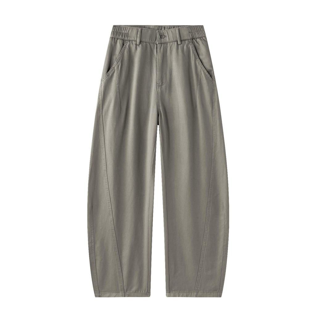 Lyocell Tencel Men's Solid Color Casual Pants High Waist Loose Wide Leg Straight Pants Lazy Style Versatile Trousers