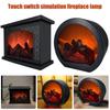 Touch Switch LED Fireplace Lantern Premium Simulation Log Fire Place Lantern Christmas Decorative Fireplace Lamp