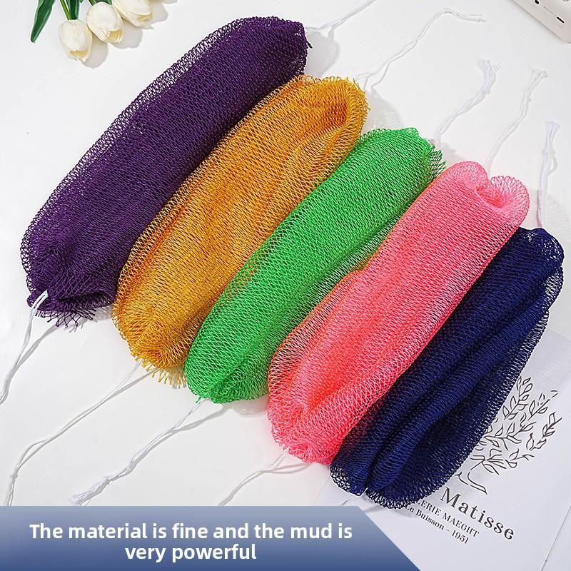 African net nylon long strip bath towel pull rope high elastic sauna towel exfoliating and bathing towel