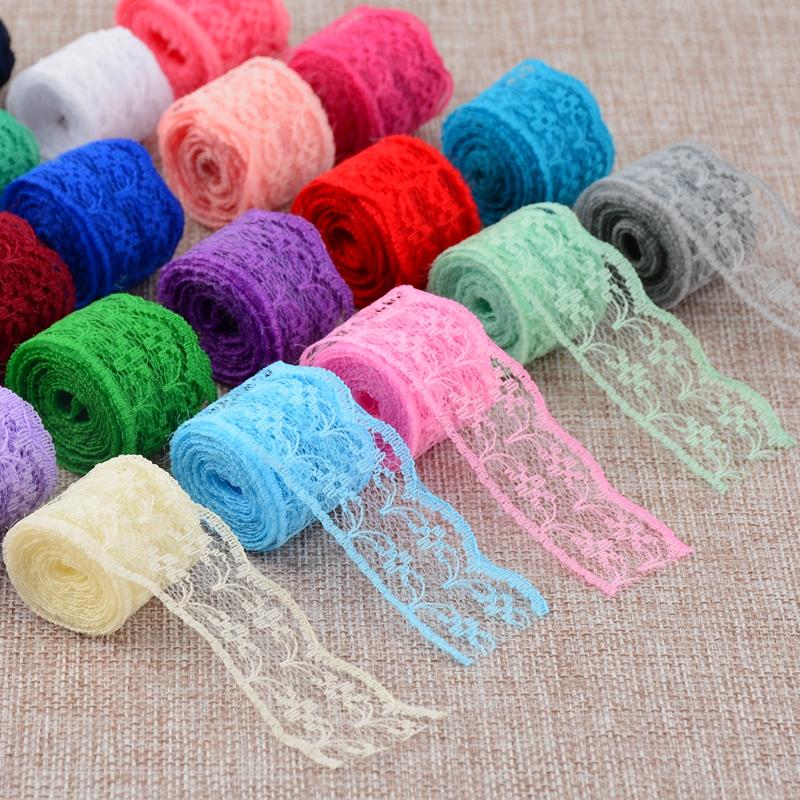 21mm woven cotton lace unilateral Handicrafts Embroidered Net trim DIY sewing curtain craft decoration   cotton trim lace ribbon