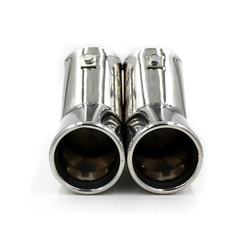 For VW Golf 4 Bora Jetta Dual Stainless Steel Exhaust Tailpipes Muffler Tips High Polish Car Performance Enhancement