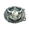 Oval Tribal Bull Skull Belt Buckle - Warrior Design, 3.8cm Personalized Smooth Buckle