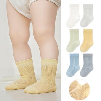 Newborn Socks Solid Color Baby Socks Summer Thin Mesh Infant Soft Comfortable Toddler Solid Color Socks For Boys Girls
