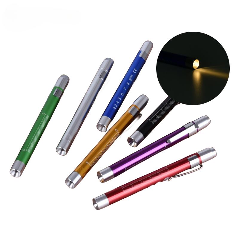 Mini-LED-Taschenlampe mit Pupillenmessgerät, wiederverwendbare Taschenlampe, wasserdichte medizinische Taschenlampe